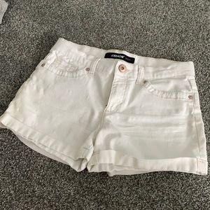 white short-jean shorts
